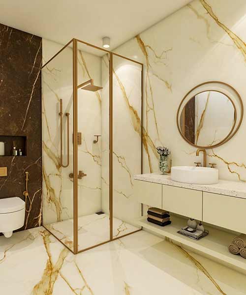 3 BHK flats in ludhiana with luxury bathrooms